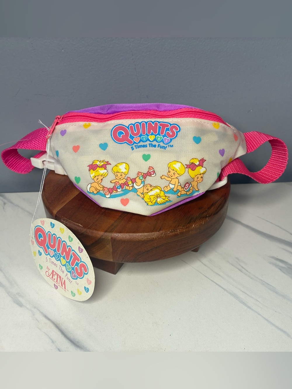 Quints “5 Times The Fun” Kids Fanny Pack Belt Bag NWT 80s 90s